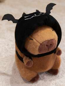 1 szt. pluszowa lalka z popcornem, frytkami i kapibarą, prezent świąteczny dla przyjaciół, prezent z kapibarą na zakończenie studiów doktoranckich, lalka z kapibarą w formie ciasta i deseru, dekoracja z dyni i nietoperza na Halloween