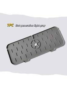 1pc Faucet Drain Mat Sink Splash Pad Silicone Drain Mat Sink Table Hand Washing Water Pad Silicone Waterproof Mat Silicone Drying Mat,Non-Slip Kitchen Mats For Sink Side, Natural And Hygienic Kitchen Essential For Home And Kitchen Room Decor, Part Of Your Cozy Fall& Winter Styles And Christmas Decorations