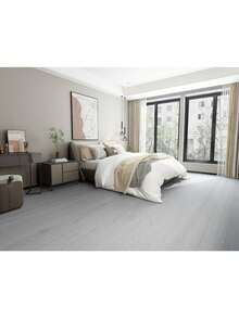 1 pieza de 40cm*300cm*0.15cm Rollo de adhesivo de piso con estampado de grano de madera gris, impermeable y antideslizante, removible, adecuado para baño, sala de estar, dormitorio, cocina, caravana, tamaño: 15.75*118 pulgadas Decoración de habitación, decoración del hogar, decoración de pared, decoración de baño, decoración de dormitorio, decoración de habitación, decoración de sala de estar, decoración de la casa, papel tapiz de sala de estar, papel tapiz, baldosas de piso, pisos, baldosas de piso autoadhesivas, baldosas de piso despegables y adheribles