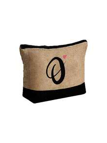 字母帆布手提袋套装，包含化妆包、洗漱包、钱包和个性化礼品袋，时尚休闲单肩包，适合婚礼、生日、海滩、度假、节日、上学等场合，是送给女性、妈妈、老师和朋友的绝佳礼物。 - 彩色 - 查看 29