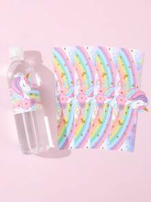10/20 pièces Autocollants de bouteille thème licorne arc-en-ciel, Autocollants d'emballage de bouteille motif licorne arc-en-ciel rêveuse, Étiquette d'emballage de décoration de fête d'anniversaire, Autocollants d'emballage de bouteille thème licorne pour fête, Étiquettes décoratives d'autocollants de bouteille pour fête de mariage et baby shower, Décoration licorne, Décoration pour révélation du sexe, Faveurs de fête