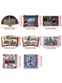 1pc Craft Scenic Refrigerator Magnet, Souvenir Refrigerator Magnet With Unique Features From Different Countries And Regions, 3D Craft Home Decor Refrigerator Magnet - Multicolor - View 6