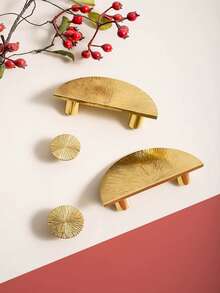 1pc Handcrafted Vintage Brass Hammered Finish Cabinet Drawer Pull Handle, Suitable For Hotel, Restaurant, Home Decor, Bookcase, Kitchen Cabinet, Storage Cabinet, Bathroom, Kids Room Drawer - Gold - View 10