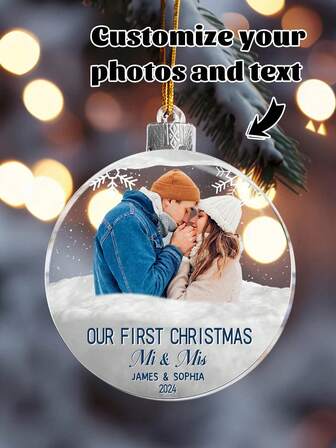 Custom Our First Christmas Together Ornament 2025-11styles,Personalized Photo 1st Christmas Together Ornament, New Couple Xmas Ornament Keepsake, Romantic Newlywed Presents, Gift For Boyfriend Girlfriend,Snowman Christmas Ornament ,Snow Ball,Personalized Christmas Tree Ornament,Personalized Gifts, Christmas Gifts,Personalized Christmas Ornaments, Personalized Ornaments