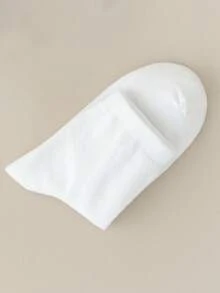 10 Pasang Kaos Kaki Anak-Anak yang Bernapas, Cocok untuk Musim Semi, Musim Panas, Musim Gugur, Menyerap Keringat, Tahan Bau, Putih Bersih, Kaos Kaki Pelajar - Putih - View 5