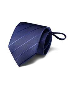 1pc Blue & Black Formal Necktie, Slouchy Man Tie, Suitable For Weddings, Parties, Business Occasions
