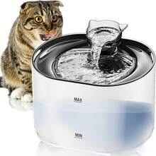 Bebedero para Gato con Luz LED, 74oz/2.2 L Fuente de Agua para Gatos, Fuente para Mascotas con Bomba Ultra Silenciosa, Dispensador con Filtros de Agua para Gatos, Perros y Mascotas, Sin BPA - 1 - Ver 10