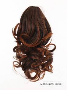 10 Inch Ponytail Extensions Clip On Ponytail Extensions Curly Wavy Ponytail Extensions Synthetic Heat-Resistant Claw Clip Ponytail Extensions For Women & Girls Voluminous Claw Clip Hairpiece For Weddings Parties & Everyday Wear,Halloween, Party