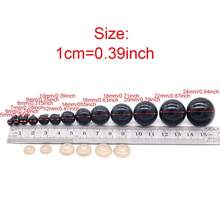 50 Stück 5mm-24mm Kunststoffaugen mit Unterlegscheiben, Bastelaugen für Amigurumi, Stofftiere, Häkelprojekte, Teddybären, DIY schwarze Augen, Herstellungszubehör - Schwarz - Übersicht 4