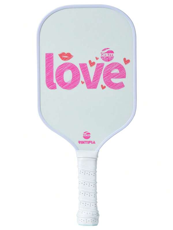 "Love" Graphic Pickleball Paddle With Fiberglass Face & Lightweight Honeycomb Core – Ideal For Casual Players & Indoor Courts