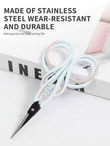 1pc Stainless Steel Ombre Precision Scissors, Multifunctional Vintage Beauty Embroidery Scissors Suitable For Facial Hair, Eyebrows, Eyelashes, Beard, Nose - Professional Beauty Scissors For Home, Travel And Outdoor Use,Makeup,Cheap,Room Decor,Vanity,Travel,Bedroom,Makeup Accessories