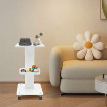 Aesthetician Trolley Cart With Wheels, Aluminum Salon Spa Beauty Machine Trolley Stand, Load 135lbs, 3 Tier Beautician Rolling Cart Aesthetician Machine Mobile Handcart For Beauty Instrument Storage - White - View 6