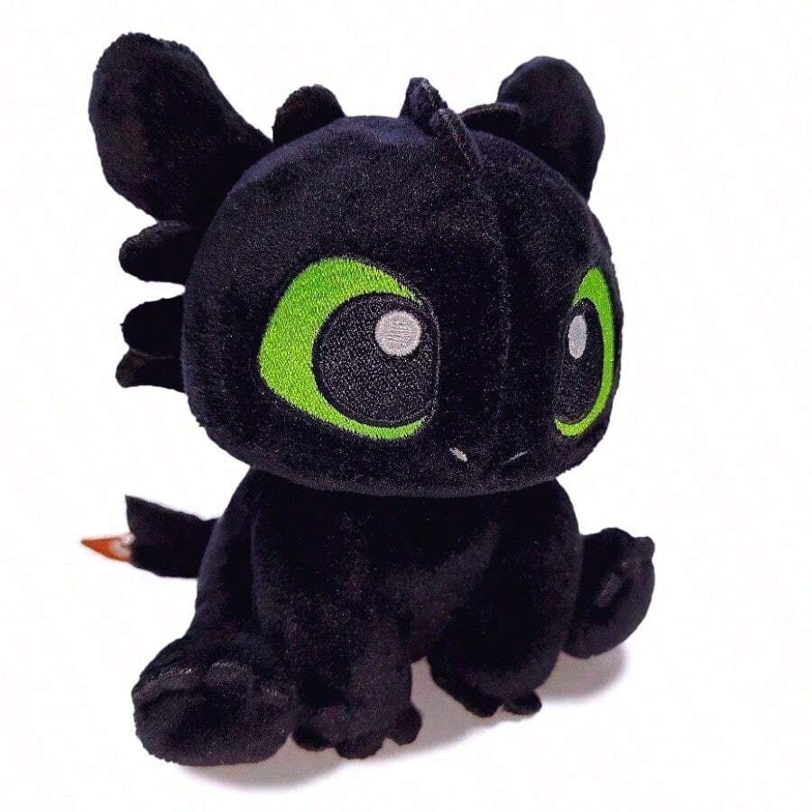 Universal Pictures 13厘米梦工厂《驯龙高手》无牙仔毛绒钥匙扣 | 可拆卸背包挂钩 | 柔软毛绒玩偶，儿童礼物 | 官方授权坐姿毛绒玩偶 - How to Train Your Dragon - 查看 1