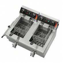 3000W Dual Tank Countertop Commercial Electric Deep Fryer - 12L Contaminants Of Aceite, Sincronización - View 8