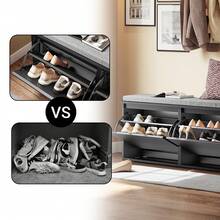 SoBuy Shoe Bench FSR98-XL-W - Black - View 8