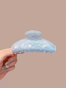 3 件大号粉色、白色、蓝色水波发夹 11 厘米，高品质优雅、简约、百搭渐变色发饰，适合日常、休闲、派对、工作、度假、洗漱、化妆、服装搭配、返校秋冬爪夹 - 彩色 - 查看 6