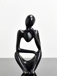 1pc Abstract Figurative Reading Book Decor, Nordic Style Luxe Resin Reading Person Tabletop Ornament, Suitable For Living Room, Study, Cafe Decoration - A Housewarming Gift For Readers And Intellectuals - Multicolor - View 17