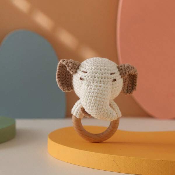 Brinquedos de chocalho artesanais, brinquedos de chocalho multicoloridos/em formato de animais, adequados para crianças de 0 a 3 anos, ferramentas para ajudar a dormir do bebê