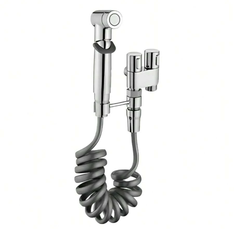 Bidé De Mano Conjunto Válvula De Control Doble Pulverizador - Plateado - Ver 1