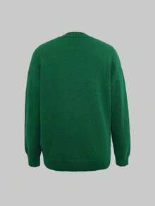 Áo len tay dài cổ tròn thêu họa tiết gấu hoạt hình phong cách retro thu/đông 2025, trang phục mặc hàng ngày đa năng, dành cho nữ vào mùa thu/đông, Halloween, Ngày Quốc khánh Ả Rập Xê Út, Năm mới, Áo khoác ngoài, Đỏ tía, Giáng sinh, Thu/đông, Giáng sinh, Năm mới, Lễ tạ ơn, Thanh lịch, Áo len xanh lá cây, Đồ dệt kim nữ - màu xanh lá - Xem 10