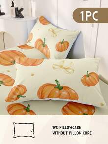 1 pieza/2 piezas Funda de almohada suave, Fundas de almohada de varios tamaños, Amigable con la piel, Transpirable, Cierre de sobre, Resistente a arrugas, decoloración y manchas, Adecuado para dormitorio, Esquema de color cálido, Amarillo, Sofá, Sala de estar, Decoración del hogar, Inserto de almohada no incluido, Decoración de otoño, Decoración de habitación, Vuelta al colegio, Útiles escolares