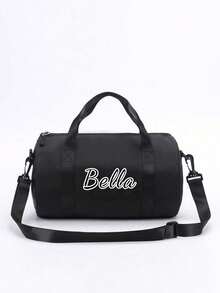 1 Piece Customized Duffel Bag Sports Bag, Fitness Dance Bag With Your Own Name Printed On It, Dance Bag Sports Bag Latin Dance Bag, Outdoor Travel Waterproof Material Duffel Bag, Large Capacity Gym Bag, Suitable For Use As A Shoulder Bag And Duffel Bag, Daily Use, Gift For Family And Friends