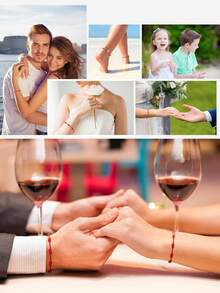 Bộ 24 vòng tay dây đỏ có thể điều chỉnh, vòng tay 7 nút thắt thủ công, vòng tay xếp chồng cổ điển, phụ kiện vòng tay thời trang cho các cặp đôi và bạn bè, vòng tay tình bạn, vòng tay cặp đôi, bộ vòng tay may mắn dây đỏ, bao bì thiệp, thích hợp làm quà tặng hoặc đeo hàng ngày - bộ vòng tay - Xem 5