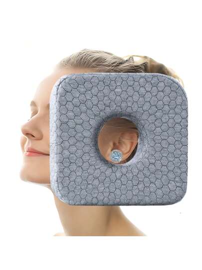 1pc able Ear Piercing Kussen Side Sleepers, An Hole CNH Shaped Sleeping Pillow, Guard