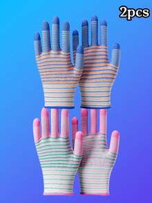 2/5/10pcs Zebra Striped Gloves, Comfortable Breathable Anti-Slip Wear-Resistant Anti-Static With Elastic, Durable Fit For Small & Large Hands, Suitable For Labor, Cleaning, Gardening Activities Such As Digging, Planting, Weeding, Seeding, Unisex, Reduce Fatigue, Protect Your Hands During Work, Random Color - Multicolor - View 13