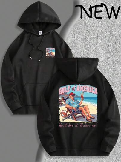 Sudadera con Capucha Gráfica Retro de Surf para Hombre - Estilo Vintage de los Años 80 con Impresión de Playa de la del Golfo de América, Sudadera Casual Beige, Capucha con Cordón y Bolsillo Frontal, Lavable aáquina, Comodidad para Todas las Estaciones para Atuendos de Playa y Ropa Casual (Moda Masculina, Ropa de Surf) - Ajuste Relajado, Bolsillo Canguro, Diseño Retro de Surf Audaz, Tela Suave, para Salidas Casuales y Viajes a la Playa