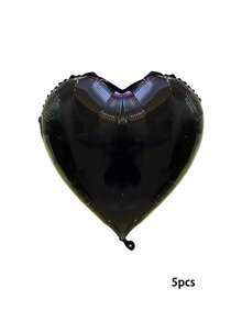 18" Foil Heart Shaped Balloons For Wedding, Birthday, Proposal Party Decor, Back To School Valentine Day - Black - View 10