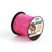 Línea de pesca trenzada de color para una mayor resistencia, multifilamento PE, línea de pesca trenzada de 8 hebras de 6 LB a 60 LB para agua salada y agua dulce