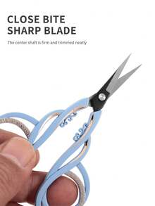 1pc Stainless Steel Ombre Precision Scissors, Multifunctional Vintage Beauty Embroidery Scissors Suitable For Facial Hair, Eyebrows, Eyelashes, Beard, Nose - Professional Beauty Scissors For Home, Travel And Outdoor Use,Makeup,Cheap,Room Decor,Vanity,Travel,Bedroom,Makeup Accessories