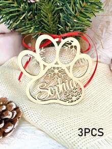 1/3/5 peças Presente de Natal, Decoração de Natal, Enfeites de Natal Personalizados, Decoração de Árvore de Natal Personalizada, Decoração em Madeira/Acrílico, Nomes Cortados a Laser, Bola de Natal, Etiquetas para Presente, Seu Logotipo Multifuncional, Ornamental Requintado, Elegante, Bonito, Vintage Personalizado, Presente Ideal e Único para Ele e Ela Aniversários Dia dos Namorados Dia das Mães Aniversários, Dia dos Pais - Multicolorido - Ver 16