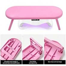 适用于美甲师的可折叠美甲扶手、适用于美甲师的带软垫的美甲手托垫、适用于丙烯酸美甲的马卡龙风格手托架、带 PU 皮革的便携式丙烯酸手柄、用于凝胶抛光的指甲枕扶手支撑、适用于美甲桌和家庭沙龙的专业美甲用品，非常适合美甲师、美容师、DIY 爱好者和美甲护理初学者。 - 白色 - 查看 5