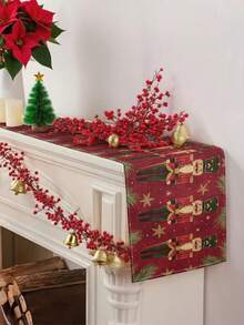 1 Caminho de Mesa Quebra-Nozes de Natal, Caminho de Mesa Decorativo de Natal, Caminho de Mesa com Tecido de Linho de Natal, Caminho de Mesa, Caminho de Mesa, 1 Caminho de Mesa, 4 Jogos Americanos, 1 Capa de Almofada, 3 Produtos Disponíveis, Decoração de Casa Sazonal, Artigos para Festas Internas/Externas, Decoração de Casa de Inverno, Decoração de Natal, Decoração de Quarto de Natal, Decoração de Festa de Natal - Multicolorido - Ver 4