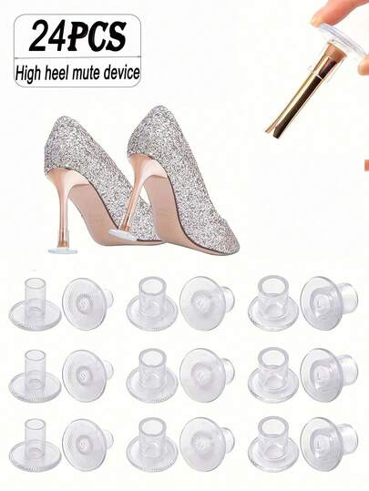 24pcs Transparent High Heel Protectors, 3 Sizes, Suitable For Weddings And Outdoor Activities - Prevent High Heels From Sinking Into Grass, Gravel, And Brick Surfaces, Ideal For Walking On Uneven Grass Or Ground, Soft Heel Covers Prevent Grass Debris Entanglement, Portable, Sturdy Structure, Invisible Design, Wedding Accessory, Christmas Gift, Shoe, Spring Summer Picks, Brides Maid Gifts, Room, Bedroom Decor, Bedroom Decor, Beach, Travel, For Men, For Women, Vacation,Women's Day,Travel Essentials,Wedding Favours,Y2k,Bedroom,Car Accessories Women,Kitchen Decor,Cute Stuff,Mother's Day Gift,Bedroom Decor,Garden,Kitchen Decor,Summer,Beach,Travel Essentials,Room Decor,Squishy,Graduation