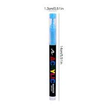 GuangNa Bộ 2/3/4/24 bút dạ acrylic đầu thẳng, đầu mềm, màu bền, mực dễ pha trộn. Thích hợp cho vẽ trên vải bố, đá, gỗ, thủy tinh, gốm sứ, vải và các dự án DIY. - Nhiều màu - Xem 9
