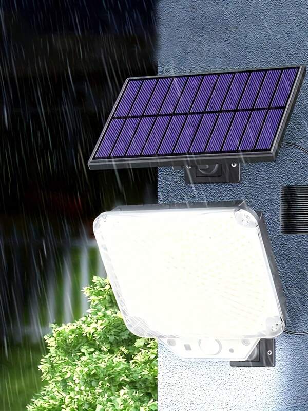 مصباح حائط بتقنية الطاقة الشمسية 344 LED أبيض، أربعة أوضاع إضاءة + تحكم عن بعد، تصميم كابل تمديد 5م، مقاوم للماء بمستوى IP65 مع استشعار الحركة، مناسب لإضاءة الفناء/الفيلا، ديكور عيد الميلاد/هالوين، عنصر ديكوري لهالوين