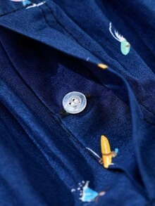 3 件/包男士透气松紧腰印花平角短裤，宽松休闲内裤 - 彩色 - 查看 8