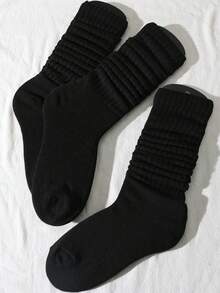 3 Packs/6 Packs Of Solid Color Couple Socks, Women's Mid Tube Socks, Short Tube Socks, Spring And Autumn Season Gifts(Without Sock Card) - Multicolor - View 7