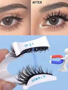 1pc/2pcs Magnetic Eyelash Curler, V-Shaped Eyelash Holder, Portable False Eyelash Wearer, No Battery Required, Classic Eyelash Tool For Beauty And Personal Care. The Magnetic Eyelash Curler Is Convenient To Use With A V-Shaped Eyelash Clip That Is Magnetic And Easy To Wear, No Battery Required.