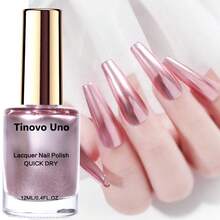 Tinovo Uno Rose Golden Metallic Nail Polish, Quick Dry Formula, Chrome Finish, Salon-Style Nail Art, Alcohol-Free, Adult Use, 12ml/0.4FL.OZ - Nhiều màu - Xem 11