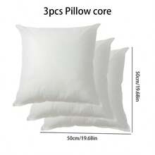 3pcs Ultra Soft & Comfortable Square Throw Pillows - Ergonomic Neck & Back Support, Plush & Cozy, Ideal For Bedroom, Living Room, Hotel Use - Single, High Elasticity, Luxury Style
