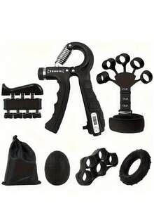 7 件套握力训练器套装，用于手部力量训练、手臂和腕部锻炼健身器材健身房配件、运动、健身、家庭锻炼