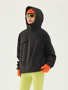 TECTOP Chaqueta softshell de forro polar para mujer, abrigo resistente al viento e impermeable, cálido, con bolsillos con cremallera, diseño con capucha, para actividades al aire libre