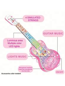 Children's Interactive Sensing Music Guitar Toy, With Lights And Music | Simulated Playing Fun | Christmas And New Year Children's Gift