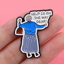 Enamel Pin Lapel Pins Badges On Backpack Women's Brooch Clothes Gift Jewelry Fashion Accessories - Black - View 2