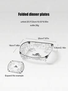 Ultraleichtes faltbares Outdoor-Geschirr, tragbare Schüssel Teller Tasse, faltbare Schüssel Teller, Multifunktions-Essgeschirr-Set, geeignet für Camping Picknick, wiederverwendbar