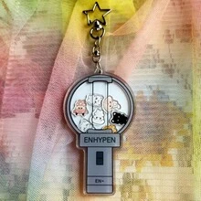 Bestselling Lightstick, /-EN, Heeseung, Jongseong, Taki, Sunoo Keychain, Keyring, Bag Charm, Pendant, Friendship Keychain, Fan Merchandise, Holiday Gift - Multicolor - View 3